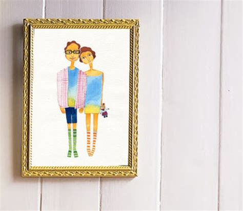 Items Similar To Custom Couple Illustration Custom Portrait Couple