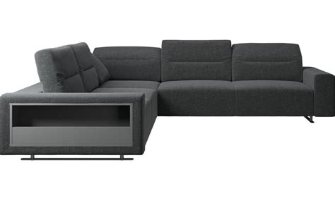 Leather Look Corner Chaise With Sofa Bed | Baci Living Room