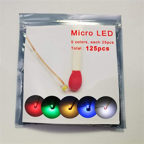 125pcs Pre Soldered Micro Litz Wired Leads Mix SMD Led 0603 Muti