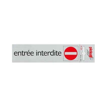 Plaque Pickup Route Entr E Interdite Aluminium X Mm