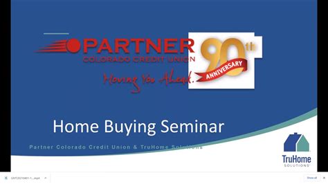 Partner Colorado Credit Union Home Buying Seminar Youtube