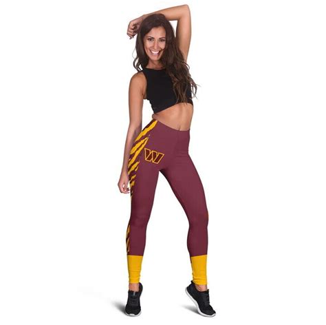 Washington Redskins High Waisted Yoga Pants Womens Butt Lifting Sports