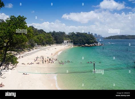 Shark Beach or Shark Bay beach with shark net Nielsen Park Vaucluse ...