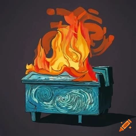 Dumpster Fire Van Gogh Style On Craiyon