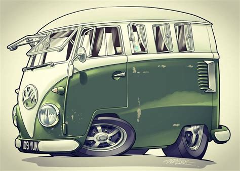 Pin By Wolverine On Cartoon Caricature Art Vw Art Automotive