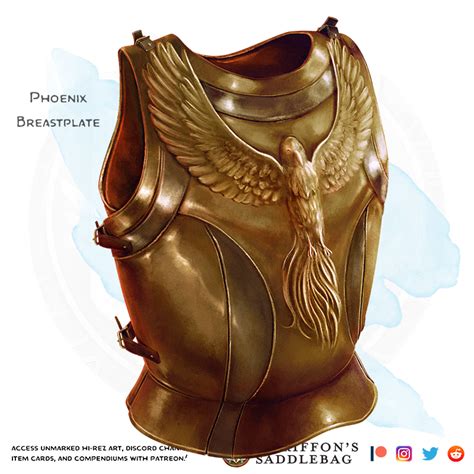 1 {the Griffon S Saddlebag} Phoenix Breastplate Armor Breastplate Thegriffonssaddlebag