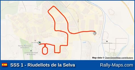 SSS 1 Riudellots de la Selva stage map Rally de España 1991 WRC