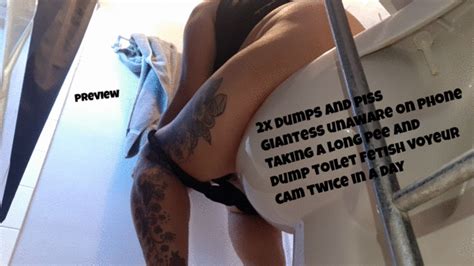 2x Dumps And Piss Giantess Unaware On Phone Taking A Long Pee And Dump