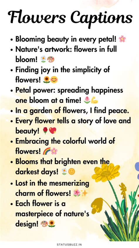 85 Best Quotes Caption For Flowers Photo StatusBuzz