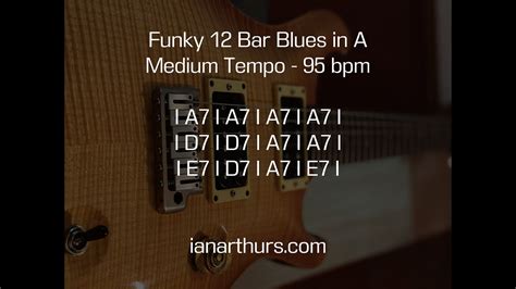 Funky 12 Bar Blues In A Backing Track 95 Bpm YouTube