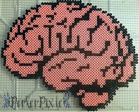 Brains By Perlerpixie On Deviantart Perler Beads Designs Easy Perler