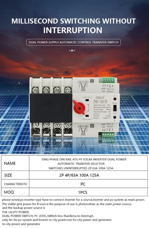 Generator Control Ats Module Inverter Dual Power Automatic Transfer