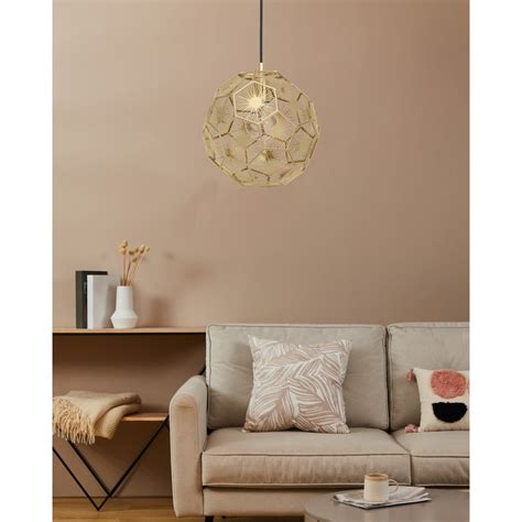 Hanglamp Skoura Zwart Met Goud 30cm Van Den Heuvel Verlichting