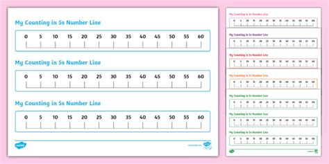 Colourful Counting In 5s Number Lines Teacher Made