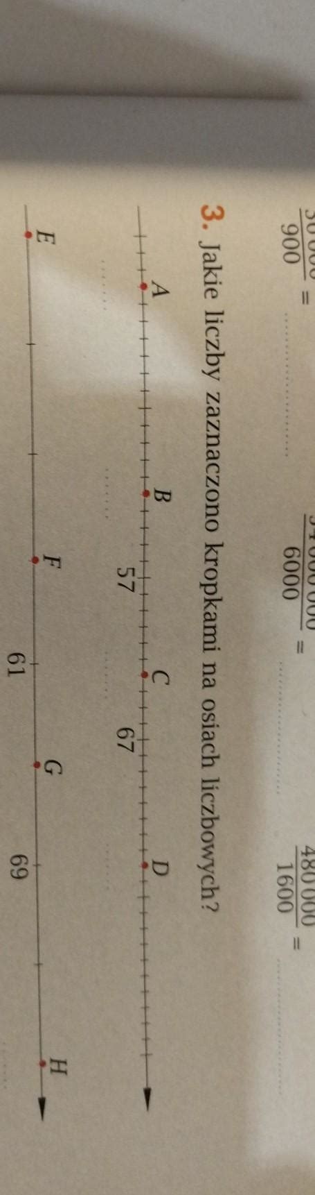 Matematyka Klasa Wiczenia Jakie Liczby Zaznaczono Kropkami Na Osiach