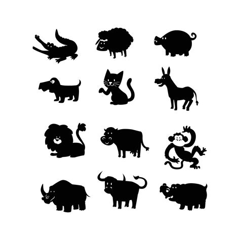 animal set vector logo design 36144144 Vector Art at Vecteezy