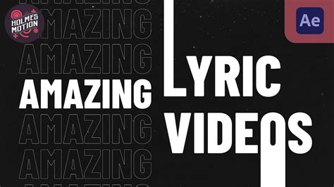 Create AMAZING Lyric Videos In After Effects With Typography YouTube