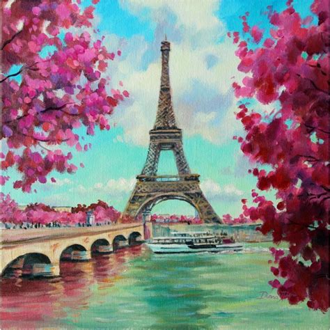 Peinture Eiffel Tower Paris Par Pigni Diana Carr D Artistes