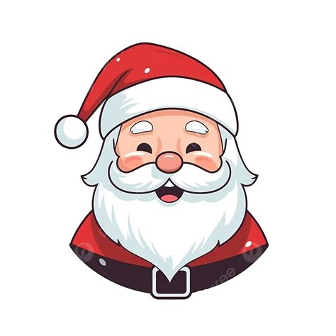 Linda Cara De Santa Dibujos Animados De Estilo Plano Santa Claus En