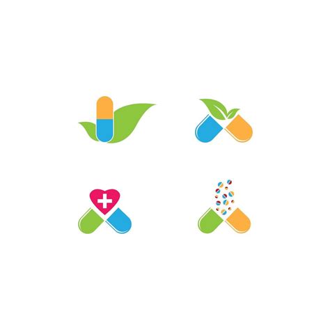 Pharmacy logo template set 962931 Vector Art at Vecteezy