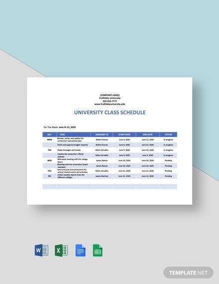 Weekly Schedule Template Google Docs Prntbl Concejomunicipaldechinu