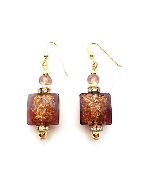 Boucles D Oreilles Verre De Murano Bijoux Fantaisies Artisans Italiens