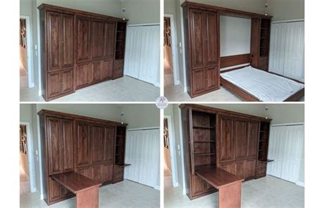 Traditional Murphy Wall Bed With Hidden Desk Snack Tray By Accent