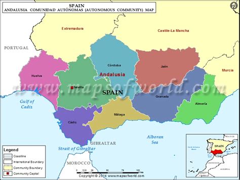 map  andalucia spain
