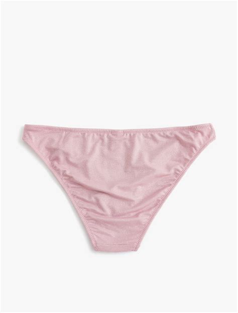 Pembe Kadın Simli Bikini Altı Astarlı 4SAK00084MM Koton