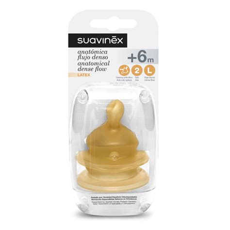 Comprar SUAVINEX TETINA ANATÓMICA LATEX 2L ALIMENTO 6M 2 UNIDADES a