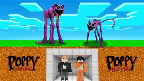 Monster Catnap Vs Bunker Pertahanan Paling Aman Di Minecraft Youtube