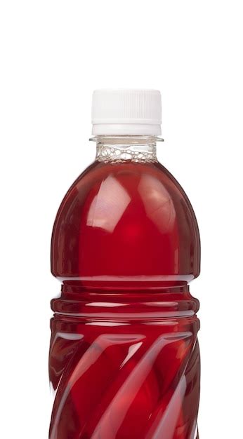 Premium Photo Traditional Roselle Juice In Plastic Bottle Isolated On