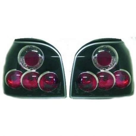 SET 2 FEUX ARRIERES DESIGN NOIR VW GOLF 3 III 91 97