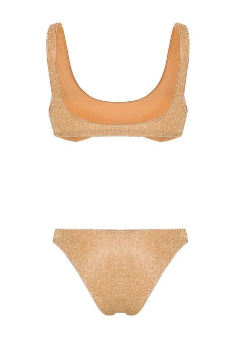 Gold Lumi Re Sporty Lurex Bikini Os Ree Women Os Ree Divincenzoboutique