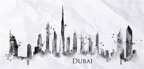 Dubai Skyline Drawing Stock Illustrations – 592 Dubai Skyline Drawing ...