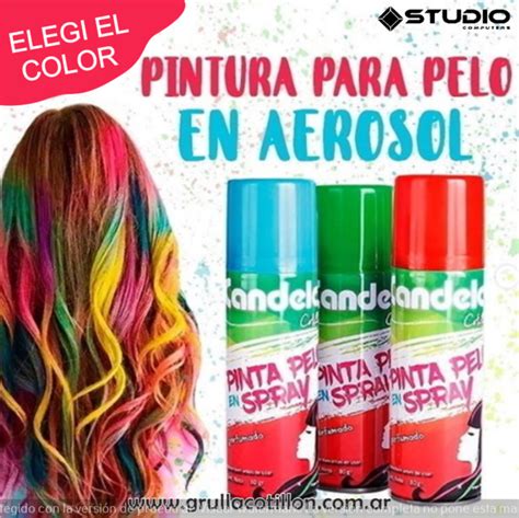 Pinta Pelo Aerosol De Colores Fiesta Cotillon