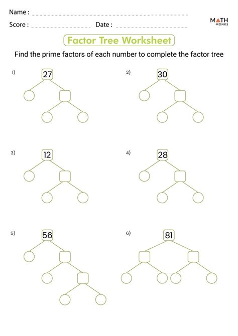 Prime Factorization Worksheets Math Monks