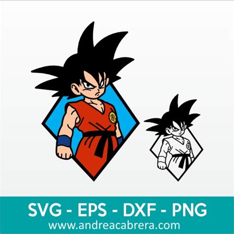 Vector Goku pequeño Dragon Ball SVG EPS DXF PNG