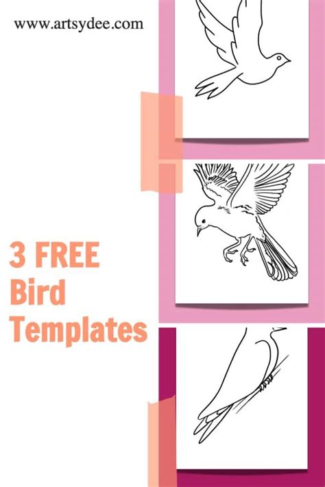 Get Crafty With These Free Bird Template Printables Artsydee Drawing Painting Craft