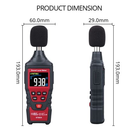 Cyfrowy Poziom D Wi Ku Miernik Ha Asu Detektor Decybeli Tester Audio