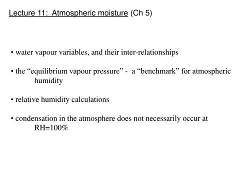 Ppt Lecture Atmospheric Moisture Ch Powerpoint Presentation