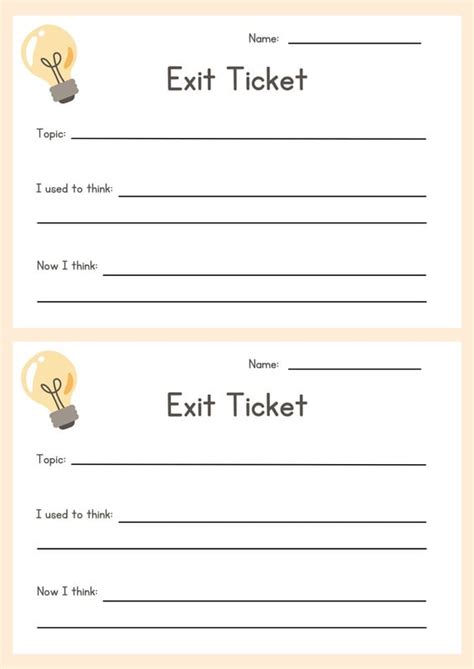 Free Printable Exit Ticket Templates You Can Customize Canva