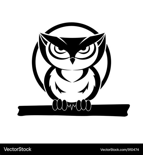 Owl Vector Black And White