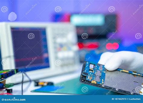 Mobile Phone Repair Electronic Technician Repairs Stock Image Image