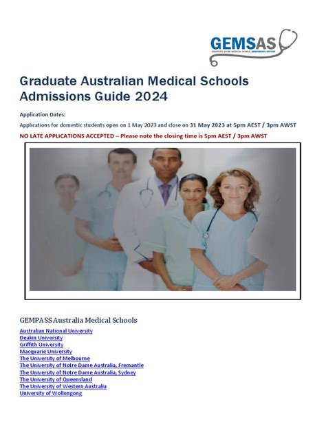 2024 Medicine Gemsas Admissions Guide | PDF | Academic Degree | Medical ...