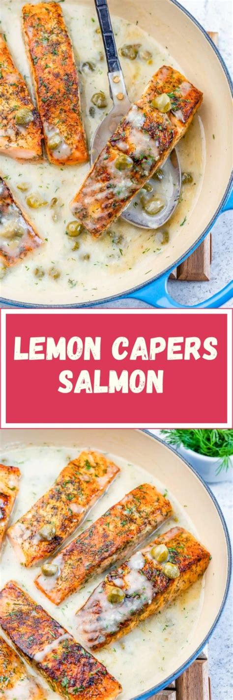 Creamy Lemon Capers Salmon Clean Food Crush