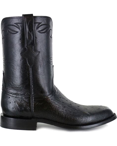 Lucchese Men S Ward Smooth Ostrich Roper Boots Boot Barn