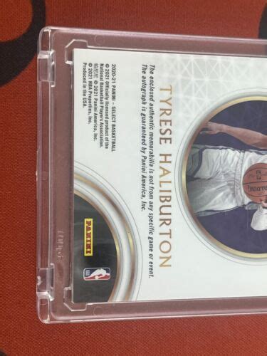 Tyrese Haliburton 2020 21 Panini Select Rookie Patch Auto RPA Gold Wave