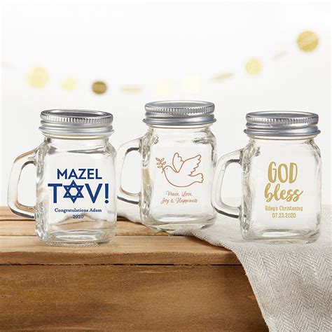 Personalized 4 Oz Mini Mason Mug Shot Glass With Lid Religious