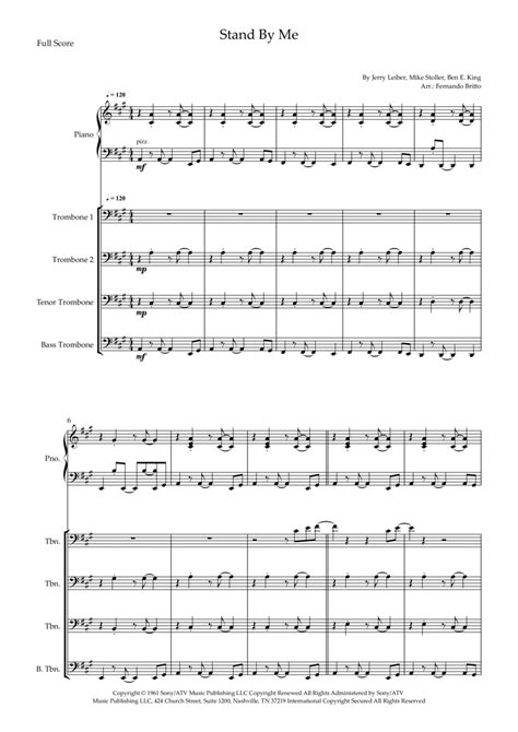 Stand By Me Arr Fernando Britto By Ben E King Sheet Music For